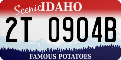ID license plate 2T0904B