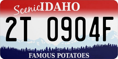 ID license plate 2T0904F