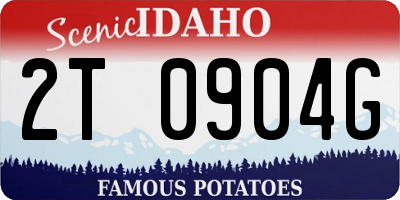 ID license plate 2T0904G
