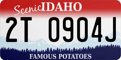 ID license plate 2T0904J