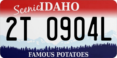 ID license plate 2T0904L