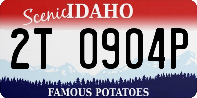 ID license plate 2T0904P
