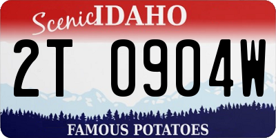 ID license plate 2T0904W