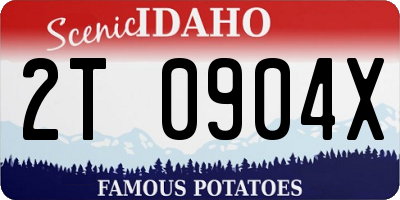 ID license plate 2T0904X