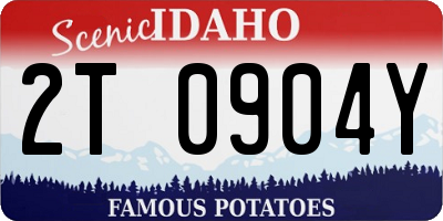 ID license plate 2T0904Y