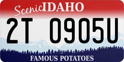 ID license plate 2T0905U