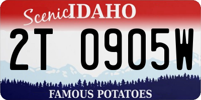 ID license plate 2T0905W