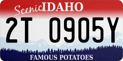 ID license plate 2T0905Y
