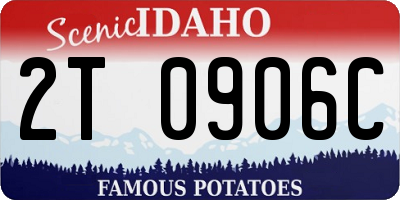 ID license plate 2T0906C