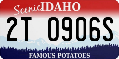 ID license plate 2T0906S