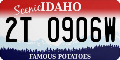 ID license plate 2T0906W