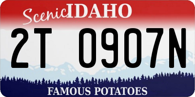 ID license plate 2T0907N