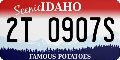 ID license plate 2T0907S