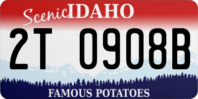 ID license plate 2T0908B