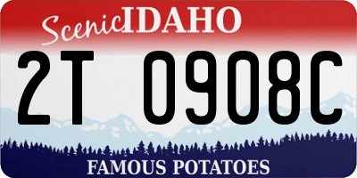 ID license plate 2T0908C
