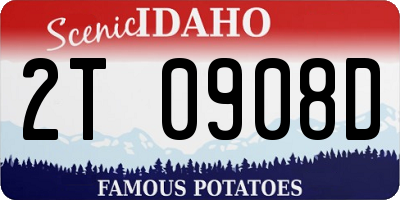 ID license plate 2T0908D