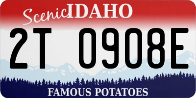 ID license plate 2T0908E