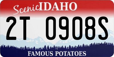 ID license plate 2T0908S
