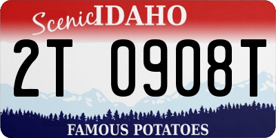 ID license plate 2T0908T