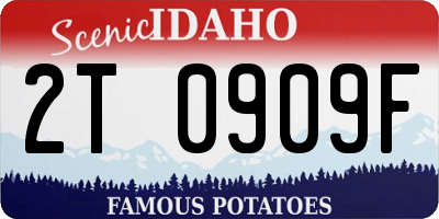ID license plate 2T0909F
