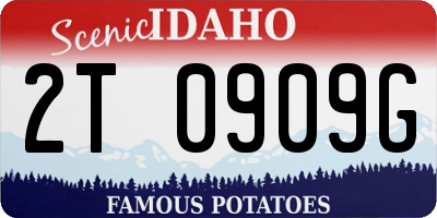 ID license plate 2T0909G