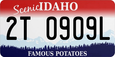 ID license plate 2T0909L