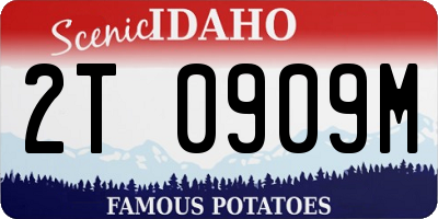ID license plate 2T0909M