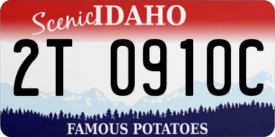 ID license plate 2T0910C