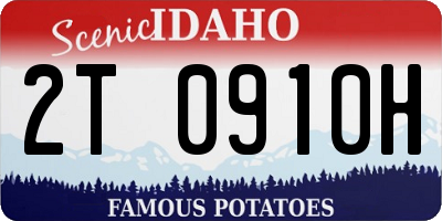 ID license plate 2T0910H