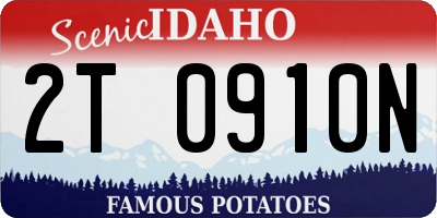 ID license plate 2T0910N