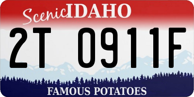 ID license plate 2T0911F