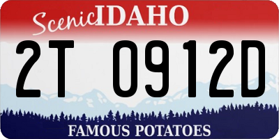 ID license plate 2T0912D