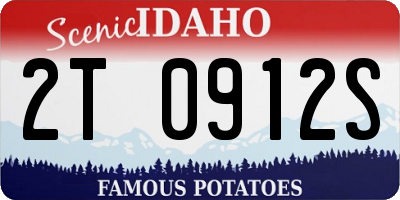 ID license plate 2T0912S