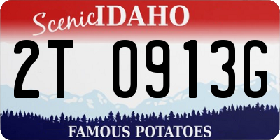 ID license plate 2T0913G