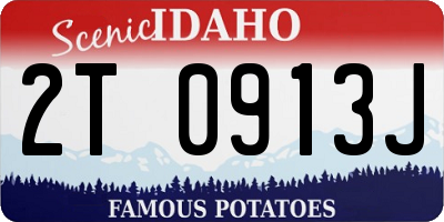 ID license plate 2T0913J