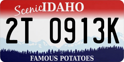 ID license plate 2T0913K