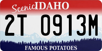 ID license plate 2T0913M