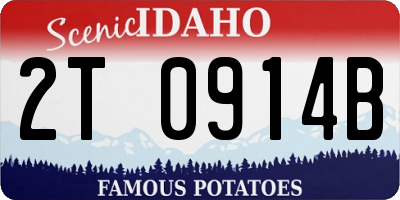 ID license plate 2T0914B