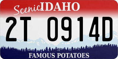 ID license plate 2T0914D