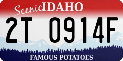 ID license plate 2T0914F