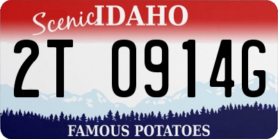 ID license plate 2T0914G