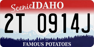 ID license plate 2T0914J