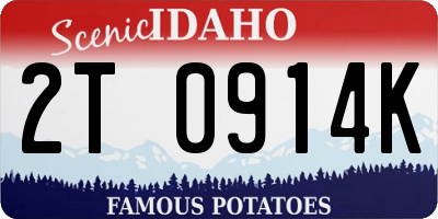 ID license plate 2T0914K