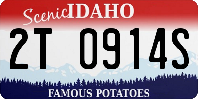 ID license plate 2T0914S