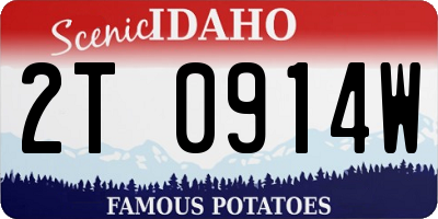 ID license plate 2T0914W