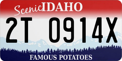 ID license plate 2T0914X