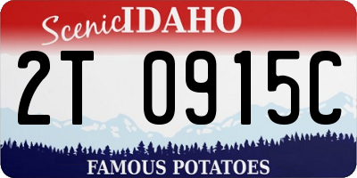 ID license plate 2T0915C
