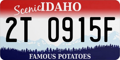 ID license plate 2T0915F