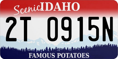ID license plate 2T0915N