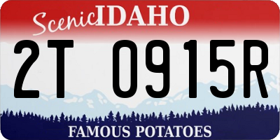 ID license plate 2T0915R